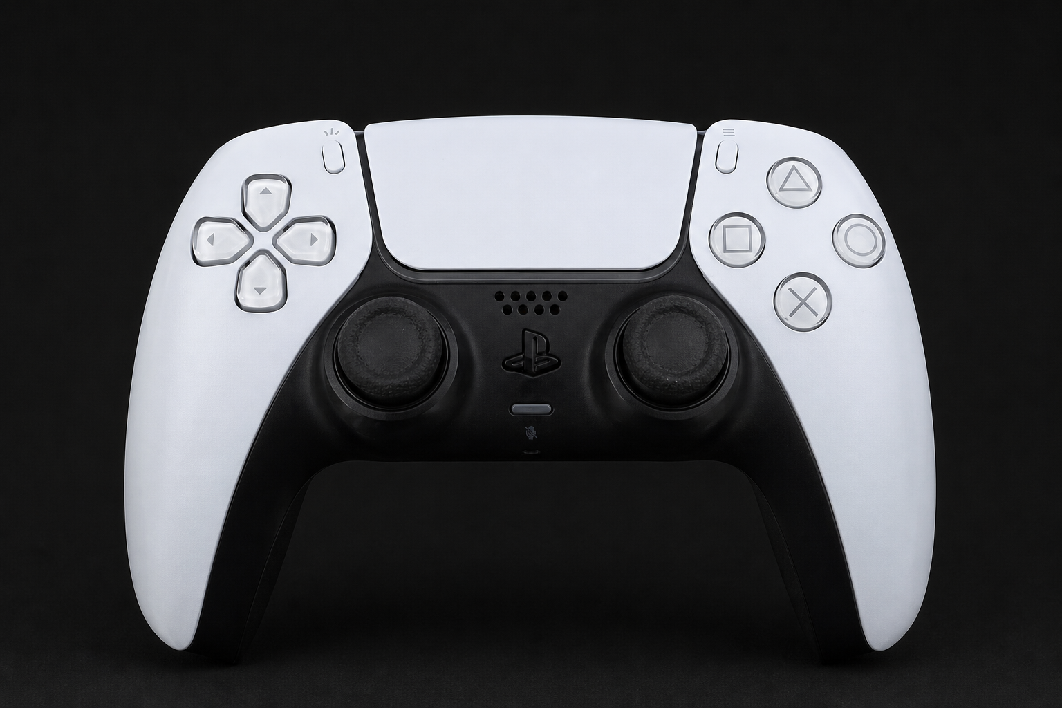 White and black PS5-style custom controller